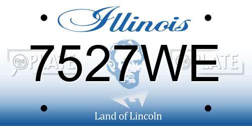 7527WE Illinois License Plate