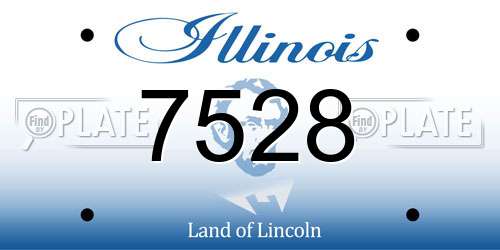 7528 Illinois License Plate