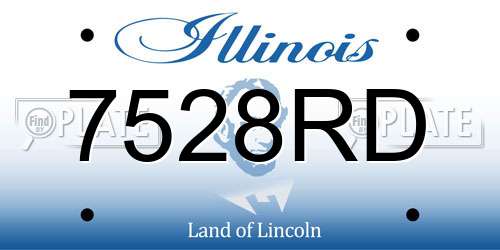 7528RD Illinois License Plate