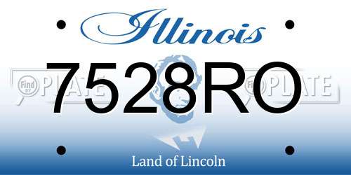 7528RO Illinois License Plate