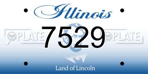 7529 Illinois License Plate