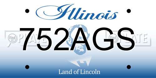 752AGS Illinois License Plate