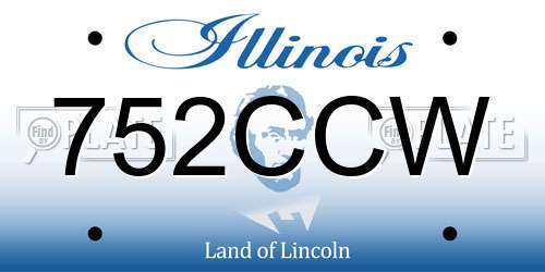 752CCW Illinois License Plate