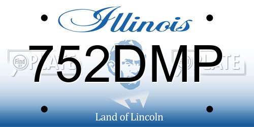 752DMP Illinois License Plate