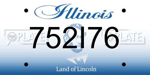 752I76 Illinois License Plate