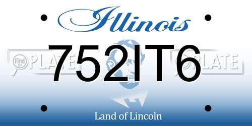 752IT6 Illinois License Plate