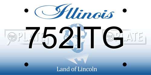 752ITG Illinois License Plate