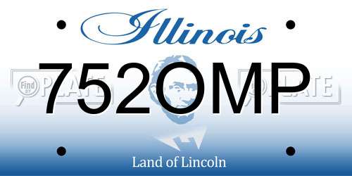 752OMP Illinois License Plate
