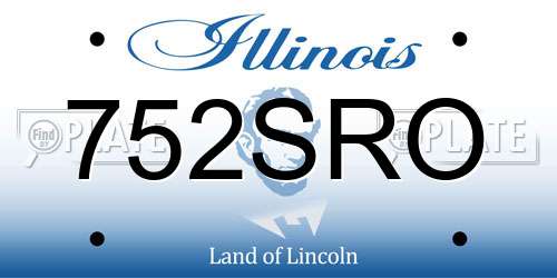 752SRO Illinois License Plate