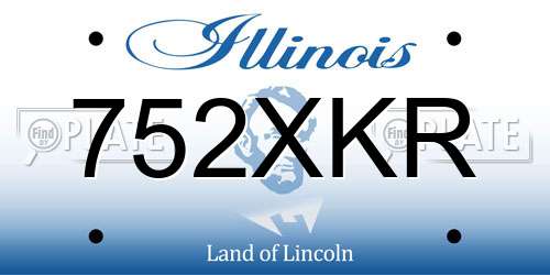 752XKR Illinois License Plate