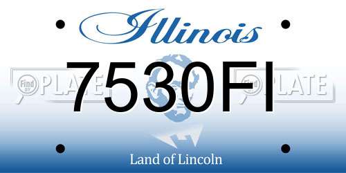 7530FI Illinois License Plate