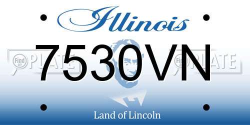 7530VN Illinois License Plate
