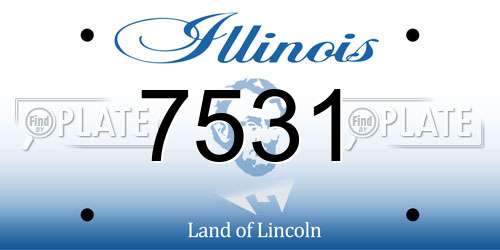 7531 Illinois License Plate