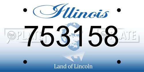 753158 Illinois License Plate