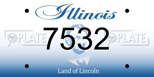 7532 Illinois License Plate