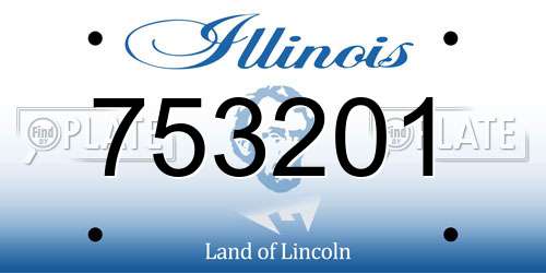 753201 Illinois License Plate