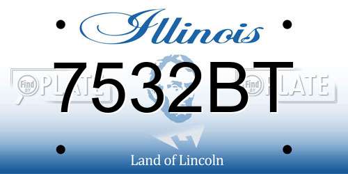 7532BT Illinois License Plate