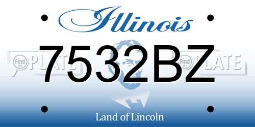 7532BZ Illinois License Plate
