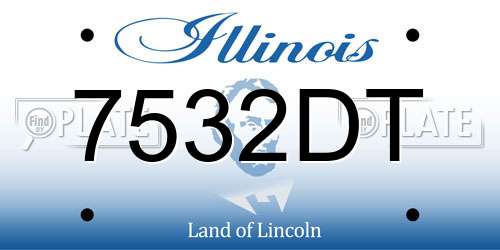7532DT Illinois License Plate