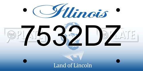 7532DZ Illinois License Plate