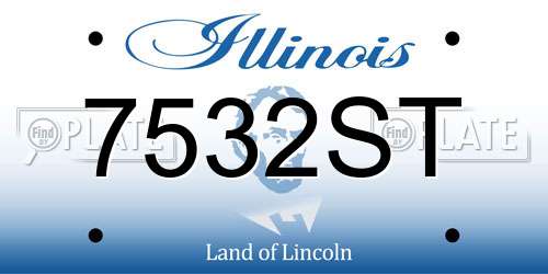 7532ST Illinois License Plate