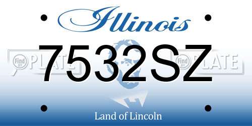 7532SZ Illinois License Plate