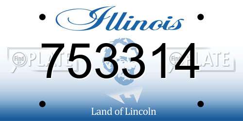 753314 Illinois License Plate