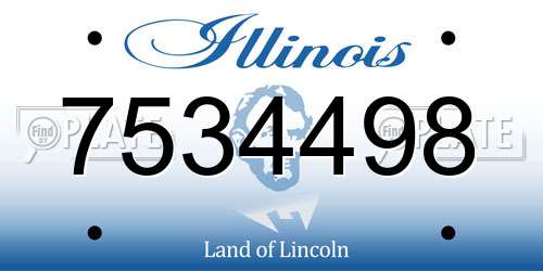 7534498 Illinois License Plate