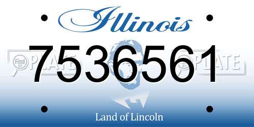 7536561 Illinois License Plate