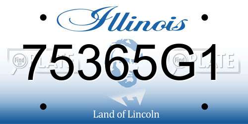 75365G1 Illinois License Plate