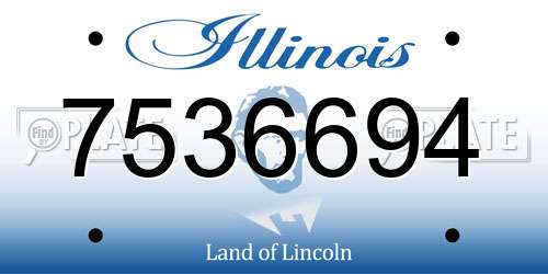 7536694 Illinois License Plate