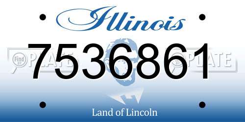 7536861 Illinois License Plate