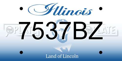 7537BZ Illinois License Plate