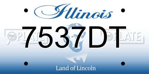 7537DT Illinois License Plate