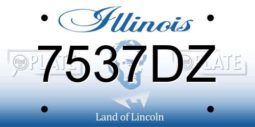 7537DZ Illinois License Plate