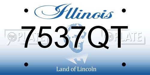 7537QT Illinois License Plate