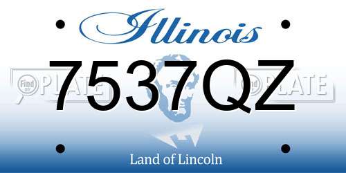 7537QZ Illinois License Plate
