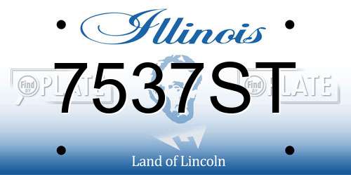 7537ST Illinois License Plate