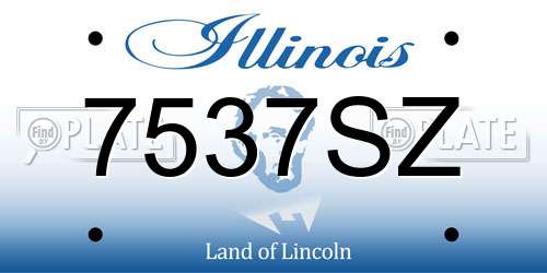 7537SZ Illinois License Plate