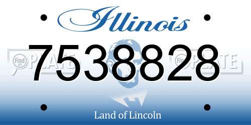 7538828 Illinois License Plate