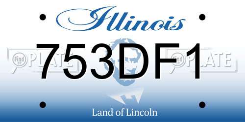 753DF1 Illinois License Plate