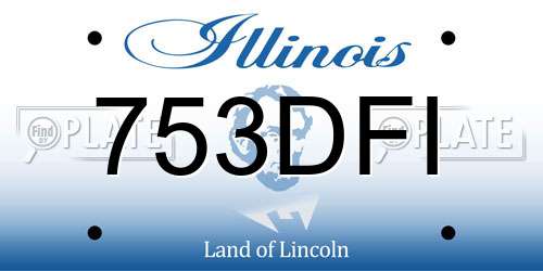 753DFI Illinois License Plate