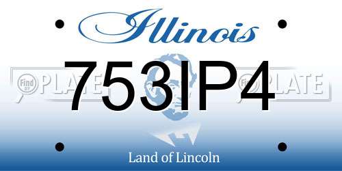 753IP4 Illinois License Plate
