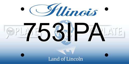 753IPA Illinois License Plate