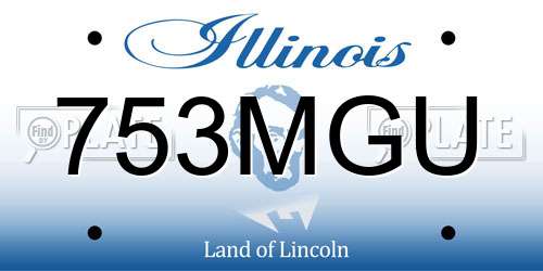753MGU Illinois License Plate