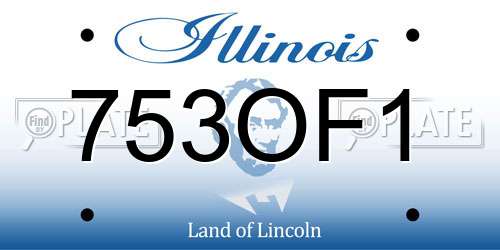 753OF1 Illinois License Plate