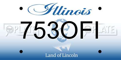 753OFI Illinois License Plate
