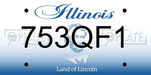 753QF1 Illinois License Plate