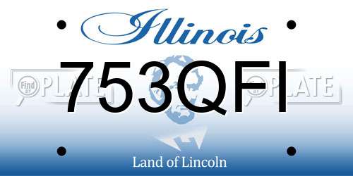 753QFI Illinois License Plate