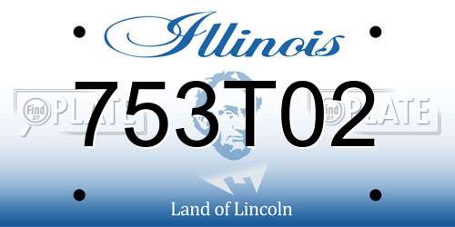 753T02 Illinois License Plate